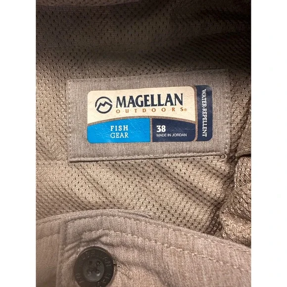Magellan Shorts Men 38 Tan Fish Gear Water Repellent Cargo Fishing Heather - Picture 3 of 6